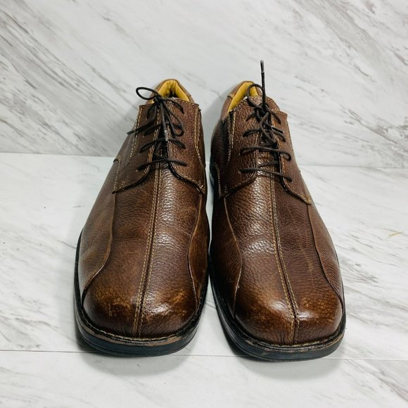 BASS Lex Mens Brown Leather Derby Blucher Chukka Oxford Comfort Shoes Sz 12M main image 5